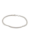Pansararmband i Silver Graverbar 4mm 21cm