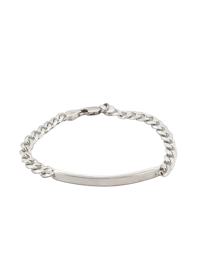 Pansararmband Silver Graverbar 5mm 18cm
