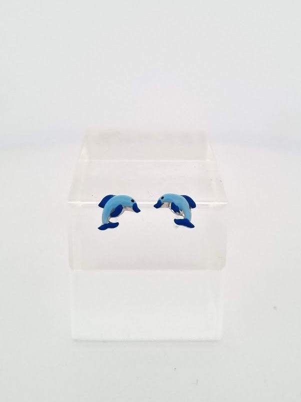 Emaljerat Örhänge Delfin