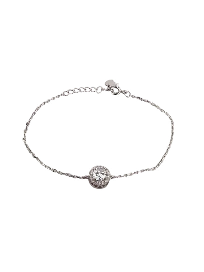 Silverarmband Med Stenar