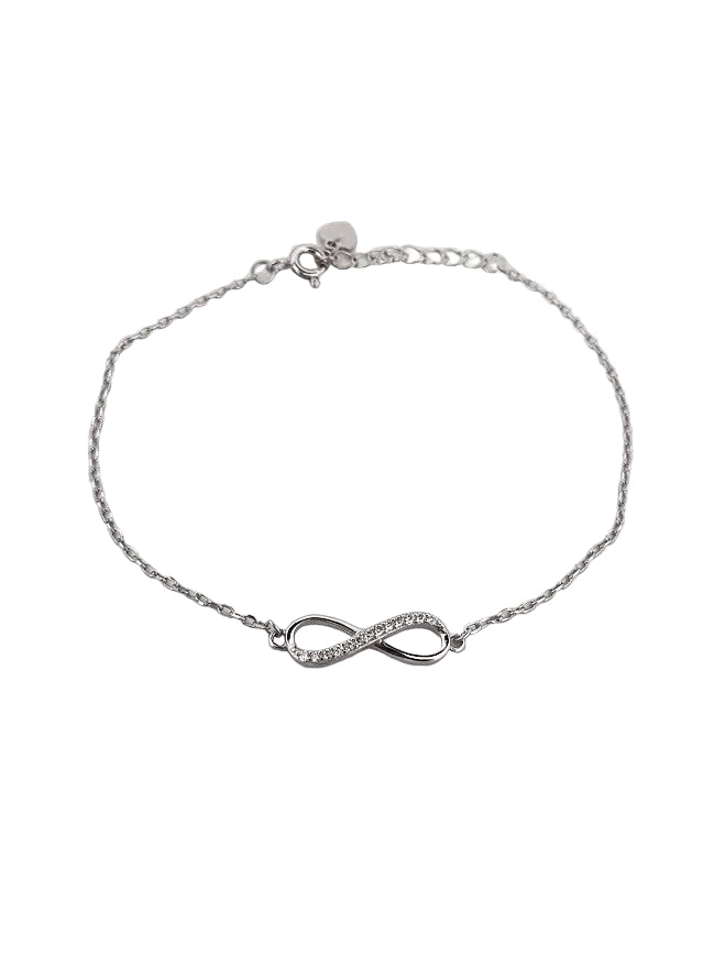 Silverarmband "Infinity" Med Stenar