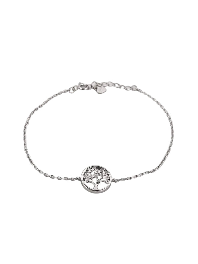 Silverarmband "Träd" Med Stenar