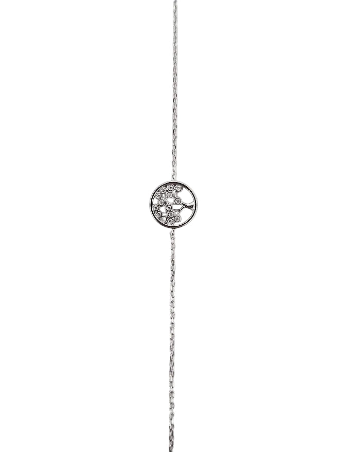 Silverarmband "Träd" Med Stenar