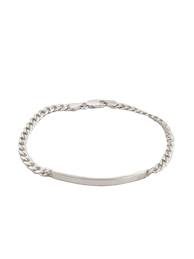 Pansararmband i Silver Graverbar 4,5mm 20cm