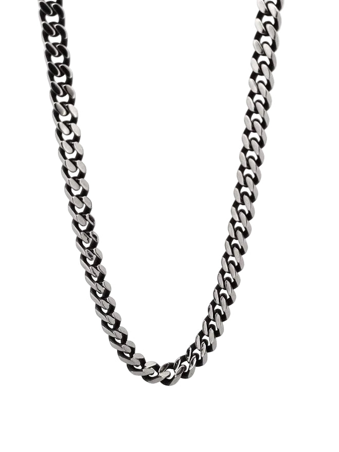 Pansarkedja Svärtad halsband i Stål 50,55,60cm