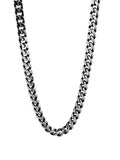 Pansarkedja Svärtad halsband i Stål 50,55,60cm