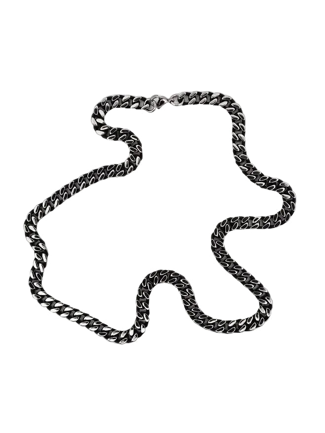 Pansarkedja Svärtad halsband i Stål 50,55,60cm