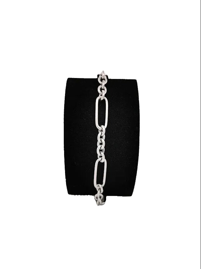 Charm Paperclip-Armband i Silver