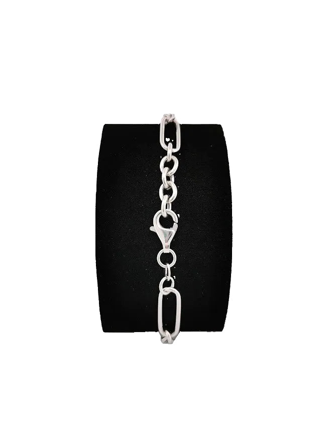 Charm Paperclip-Armband i Silver