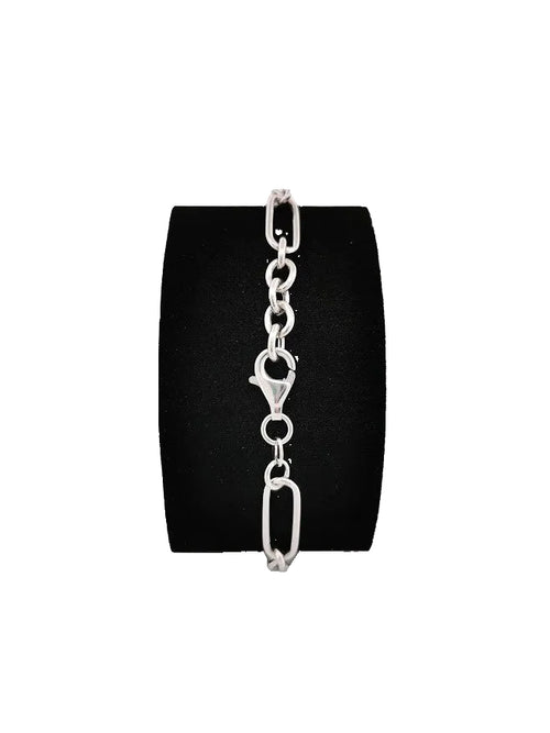 Charm Paperclip-Armband i Silver