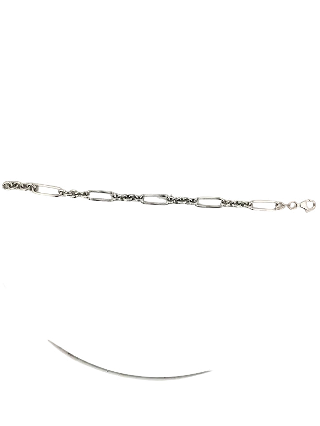 Charm Paperclip-Armband i Silver