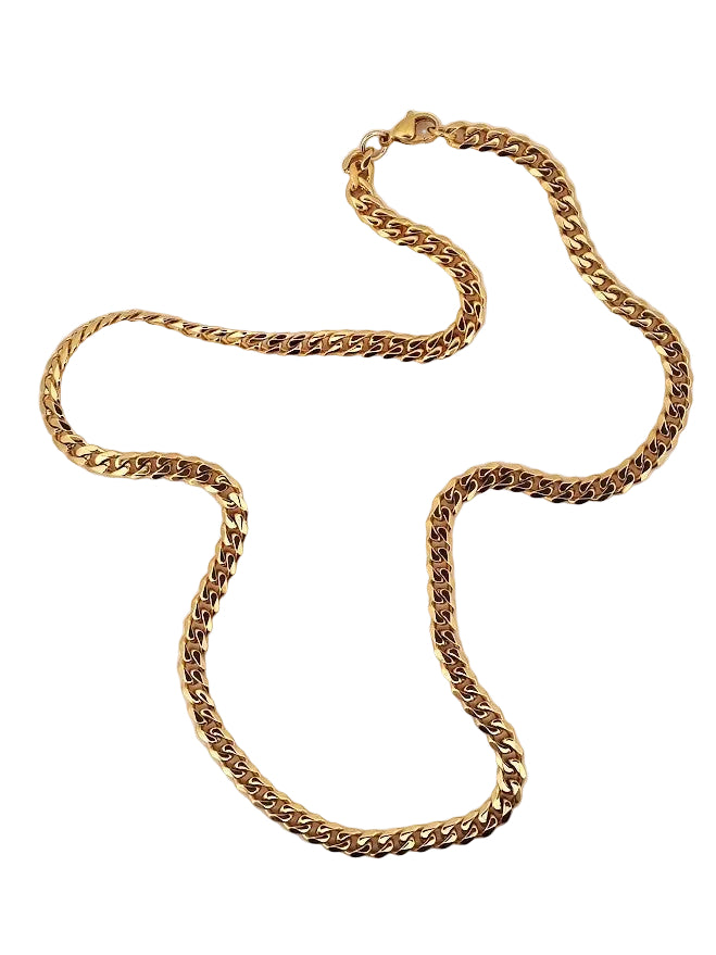 Pansarhalsband i Guldfärgat Stål 50cm
